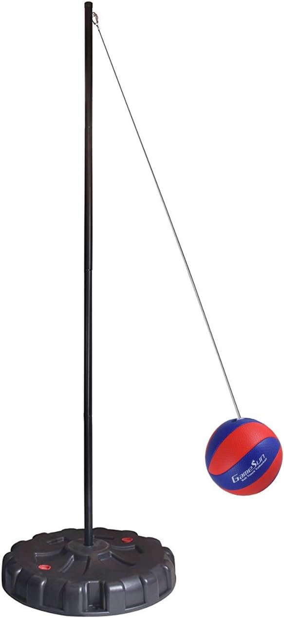 Portable Tetherball Set,Portable Water-Base Tetherball Set with Tetherball, Pole, Rope and Base for Outdoor, Backyard and Family Fun Play