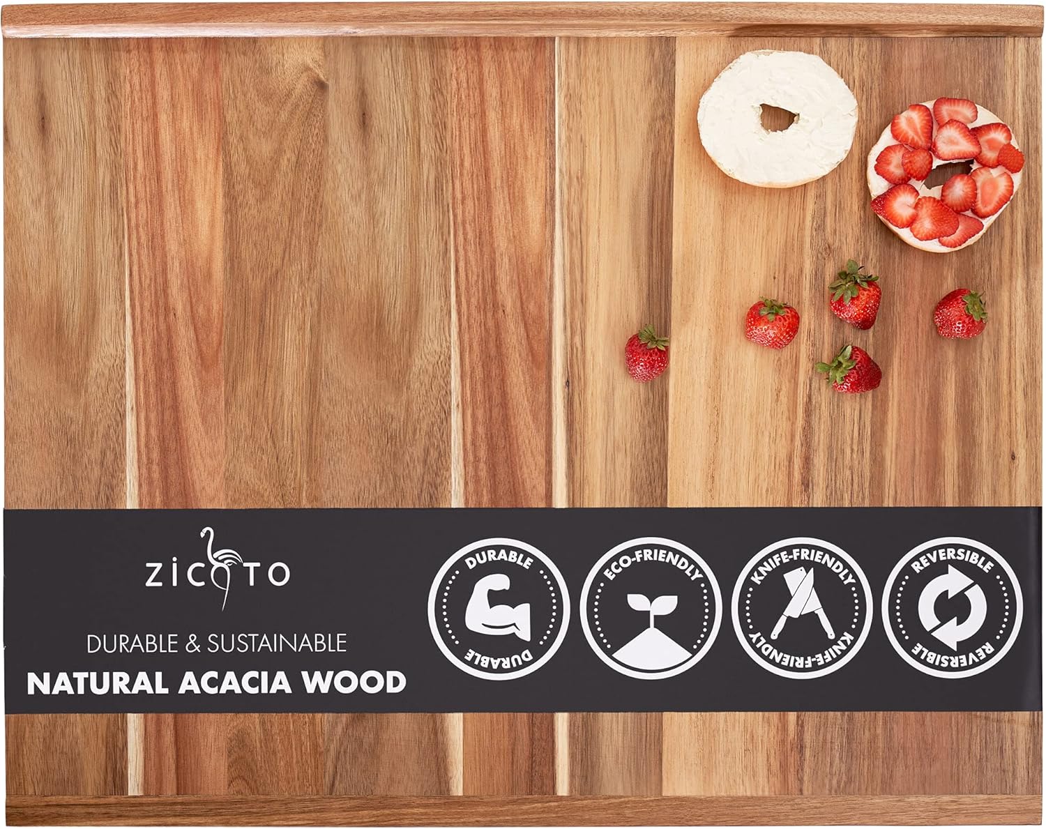 Premium Acacia Wood Cutting And Pastry Board 28x22 in - Extra Large Non-Stick Board for Easy Chopping and Food Preparation - Perfect For Your Fresh Homemade Bread, Pasta, Or Pizza Pack of 2
