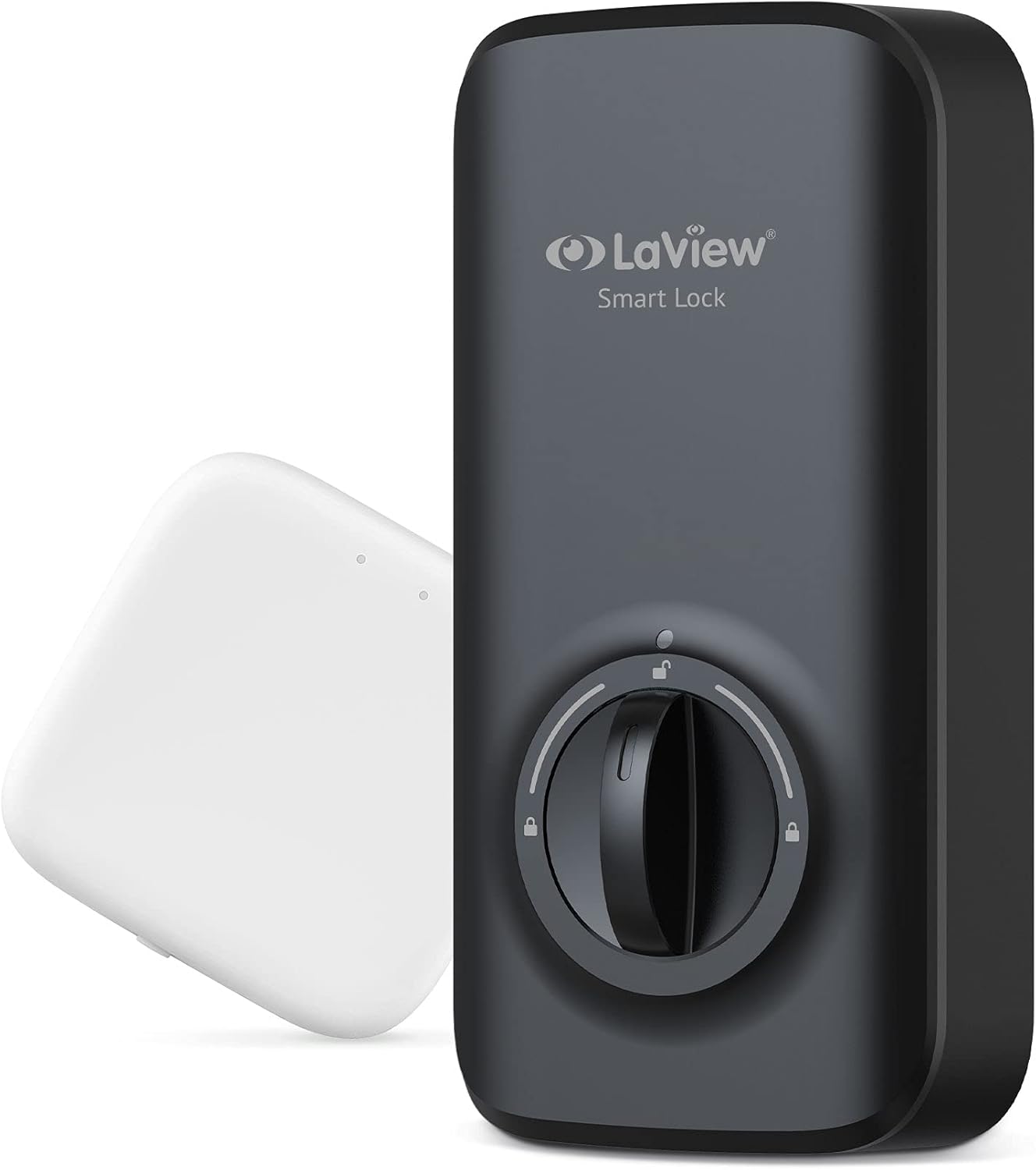 LaView Door Lock,Enabled Connect WiFi & Bluetooth Smart Lock and Achive Wireless & Keyless Entry Door Lock, Fits Your Existing Deadbolt,Smart Door Lock Includes LaView Gateway, Compatible with Alexa