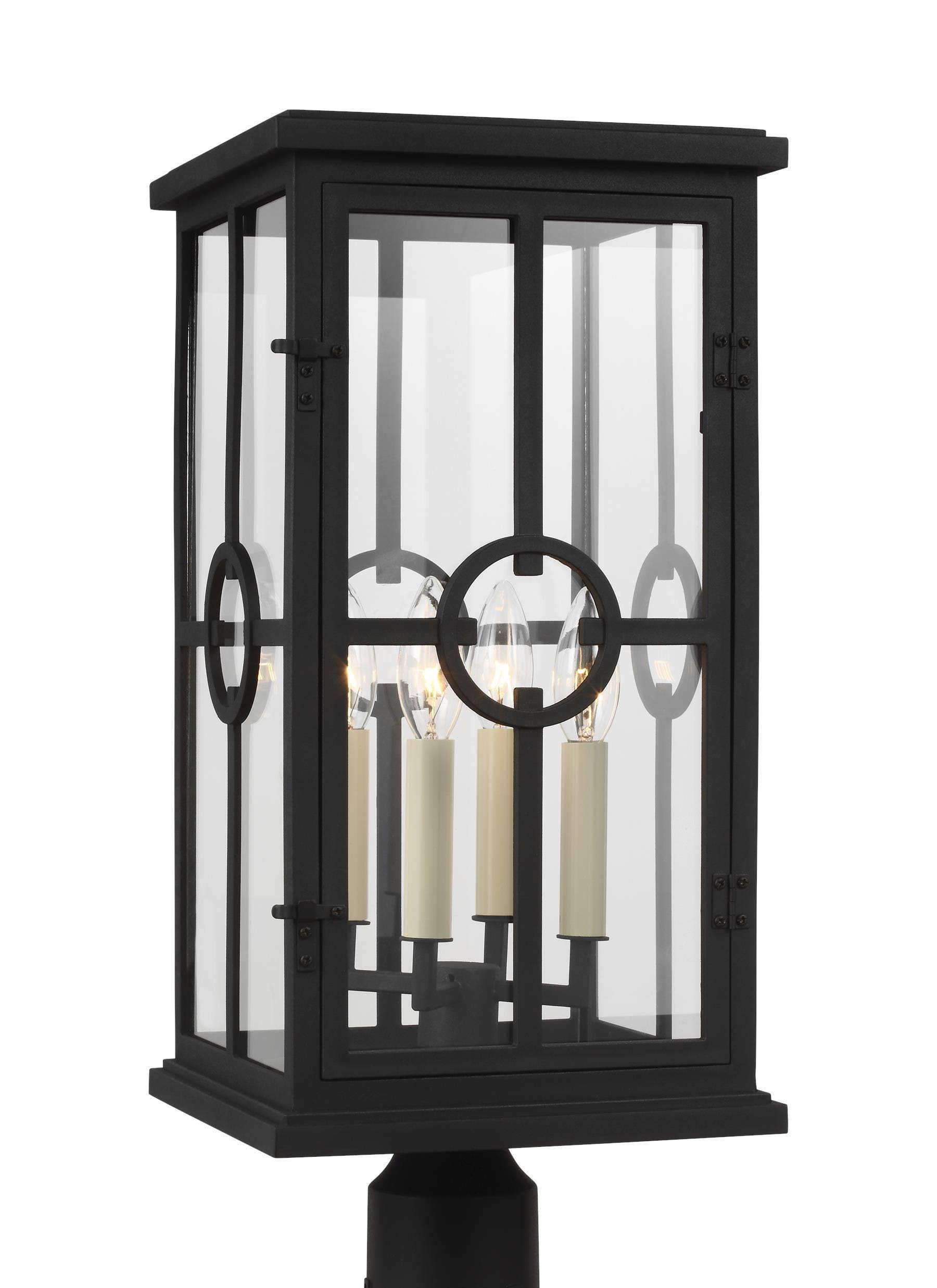 Feiss OL15307TXB Belleville Textured Black 4-Light Outdoor Post Lantern