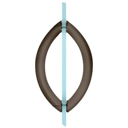 CRL CSH8X80RB Oil Rubbed Bronze 8 inch Crescent Style Back-to-Back Pull Handles Without Metal Washers