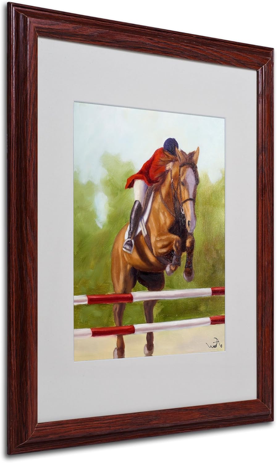 Horse of Sport III Matted Artwork by Michelle Moate with Wood Frame, 16 by 20-Inch Pack of 2