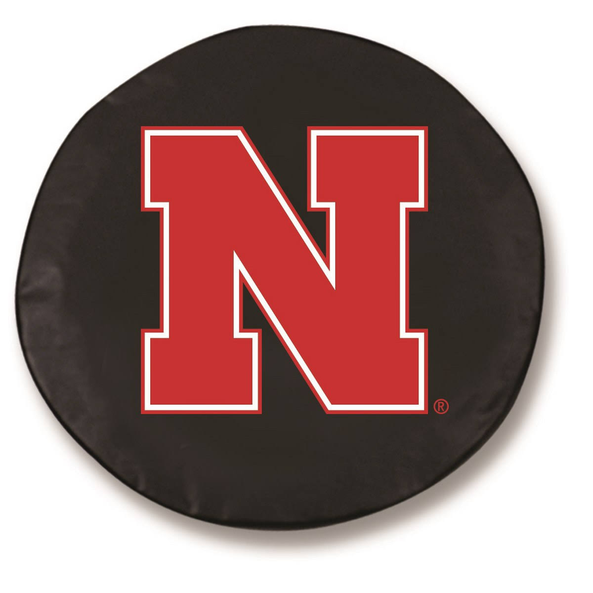 Nebraska Cornhuskers HBS Black Vinyl Fitted Spare Car Tire Cover (31 1/4x22 x 11x22)