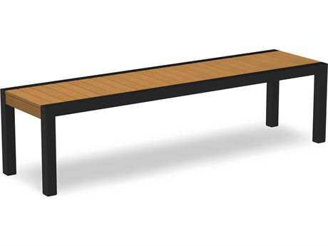 POLYWOOD Mod Bench - Textured Black - Tangerine