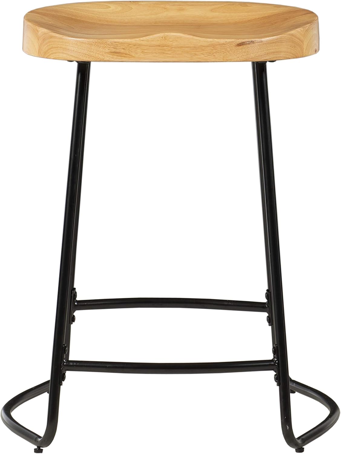 Linon Home Décor Beckett Tractor Seat Counter Stool, Black