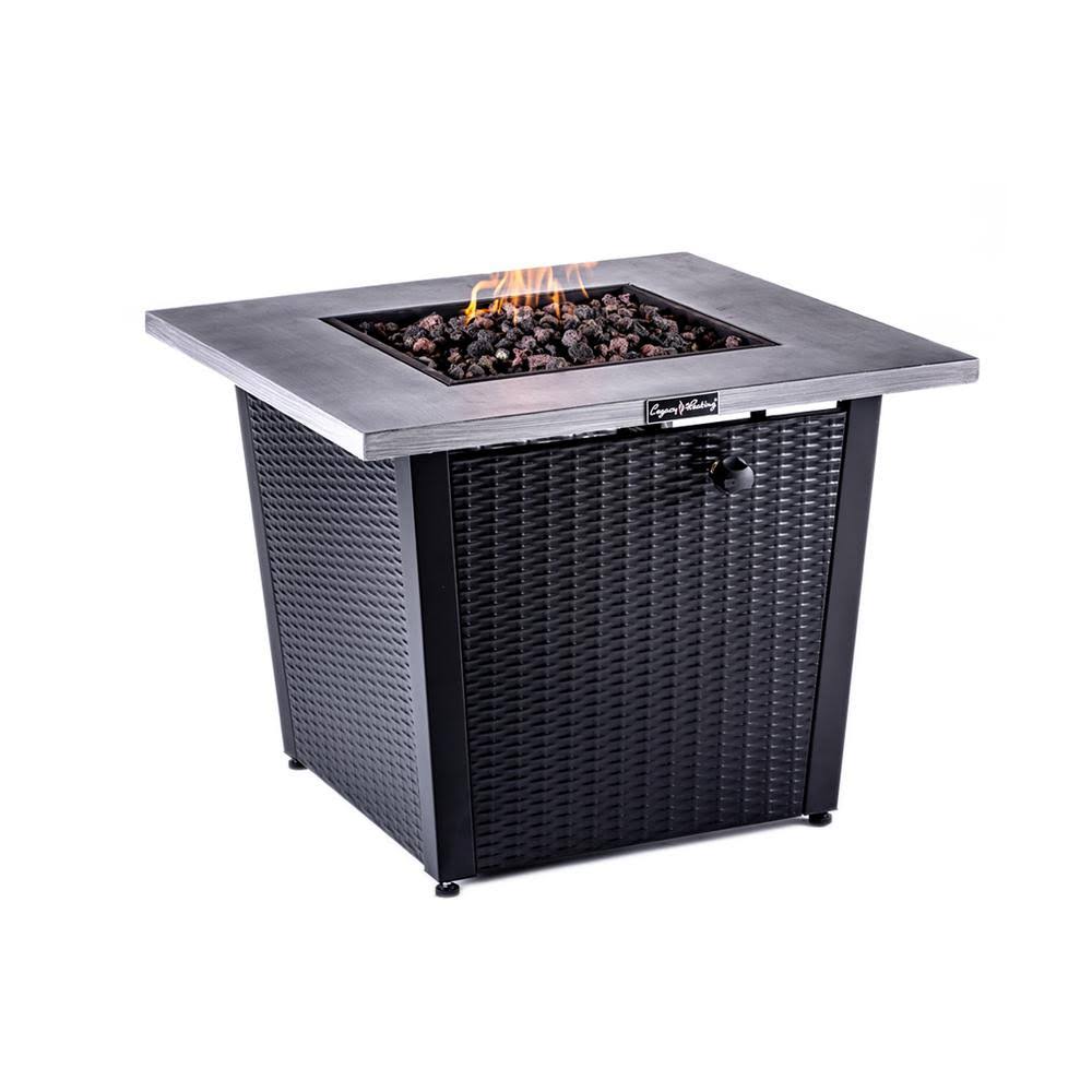 Legacy HEATING Steel Propane Fire Pit Table, Gray