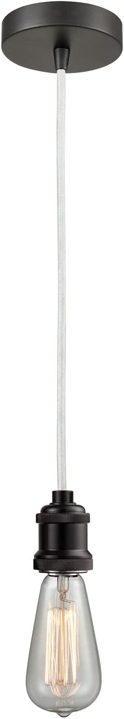 Innovations 100OB-10W-1OB Transitional One Light Mini Pendant from Edison Collection in Black Finish,