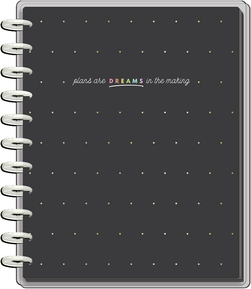 The Happy Planner Daily 12 Month Planner – January 2022 – December 2022 – Daily, Weekly & Monthly Metal Disc-Bound Pages – Work From Home Layout – WFH Theme – Deluxe Big Planner 11.5” 10.2 Pack of 2