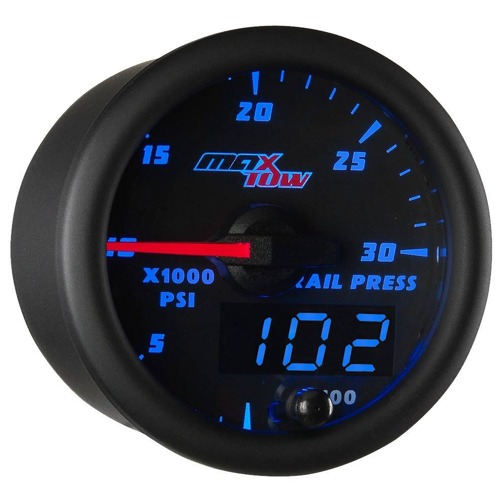 Black u0026 Blue MaxTow 30,000 PSI Fuel Rail Pressure Gauge