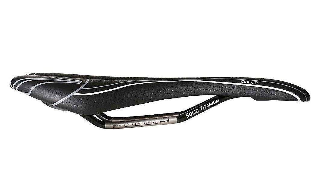 SDG Circuit Saddle Ti 7x7mm Black/White