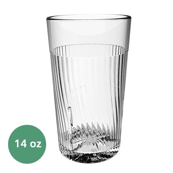 14 oz. Belize Tumbler,Polycarbonate,Clear,,Pack of 6, 8 Packs