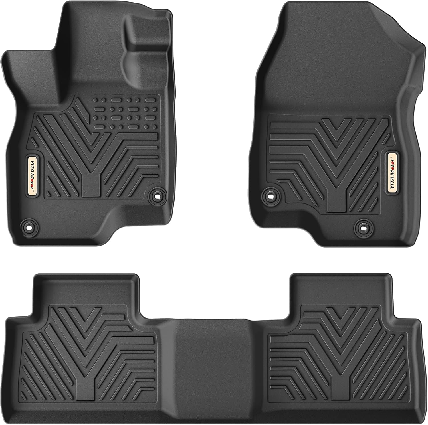 YITAMOTOR Floor Mats Compatible with 2019-2022 Acura RDX, Custom Fit Black TPE Floor Liners 1st & 2nd Row All-Weather Protection