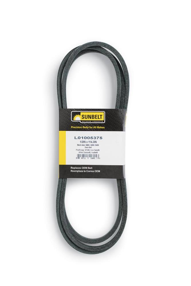 Sunbelt L-01005375 36-in;42-in;54-in Deck Belt for Riding Mower/Tractors (1/2-in W x 114.3-in L) | L01005375