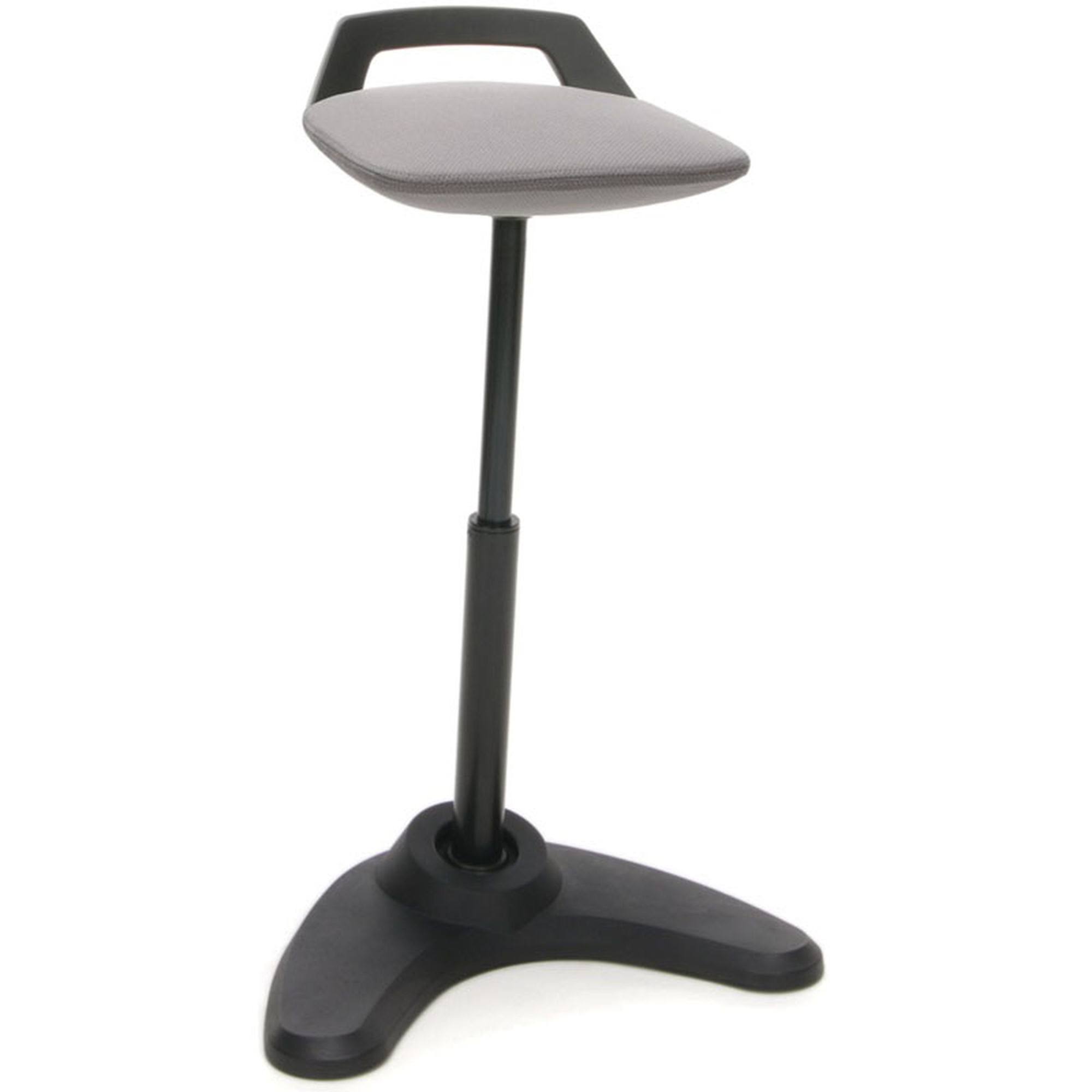 Ofm Vivo Height Adjustable Perch Stool Gray u0026 Black