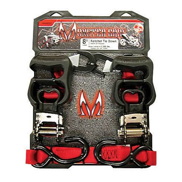Progrip Monster Grip 8 ft Ratchet Tie Down 2-Pack 325480