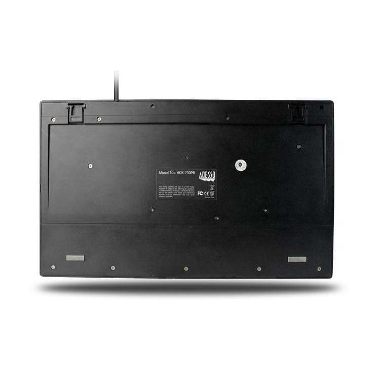 Adesso IPC ACK-730UB USB Keyboard - Touchpad - Black