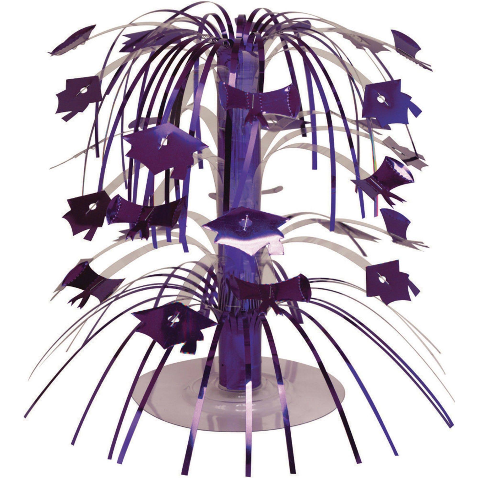 Pack of 12 Purple Mini Cascade Centerpiece Graduation Party Decorations 8.5x22