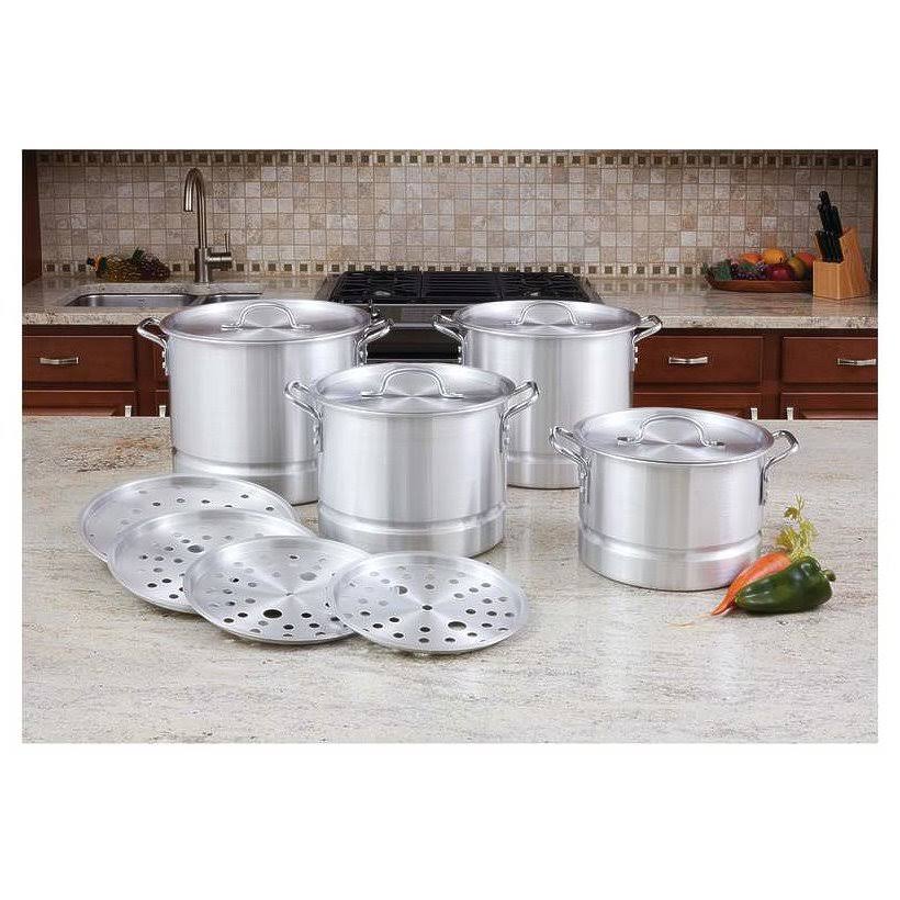 LaCusine 12pc Aluminum Steamer Stockpot Set