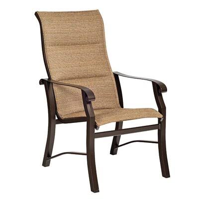 Woodard Cortland Padded Sling High-Back Patio Dining Chair; Augustine Nutmeg (Brown)
