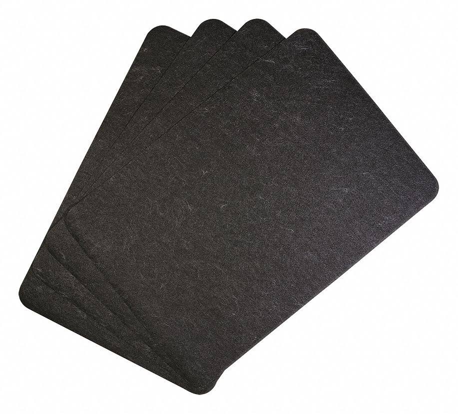 Pig Sink Dryer Mat, 24x22 L, 35x22 W, 1/8x22 Thick, Black GRP7007-BK