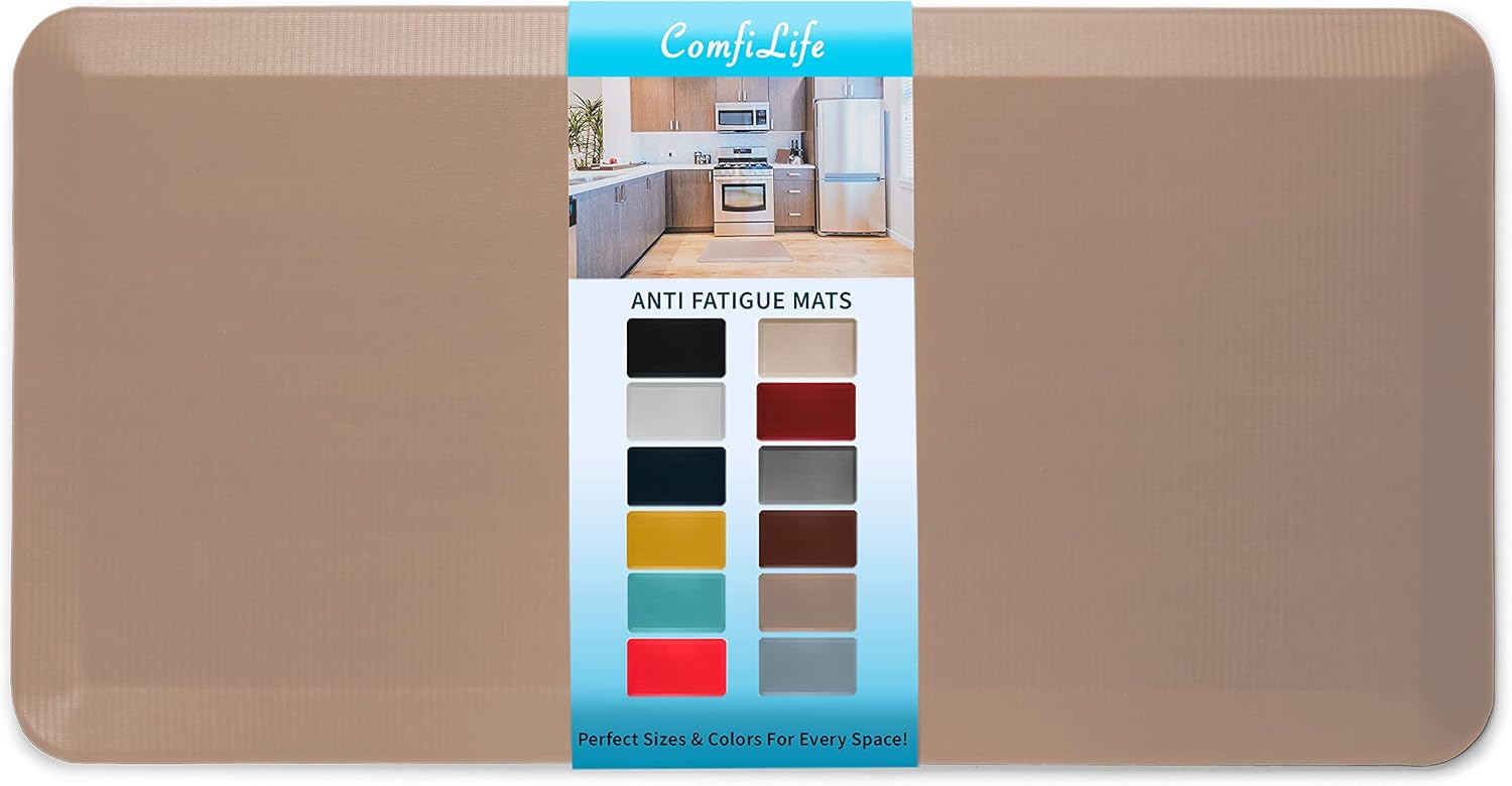 ComfiLife Anti Fatigue Floor Mat &ndash; 3/4 Inch Thick Perfect Kitchen Mat, Standing Desk Mat &ndash; Comfort at Home, Office, Garage &ndash; Durable &ndash; Stain Resistant &ndash; Non-Slip Bottom (20