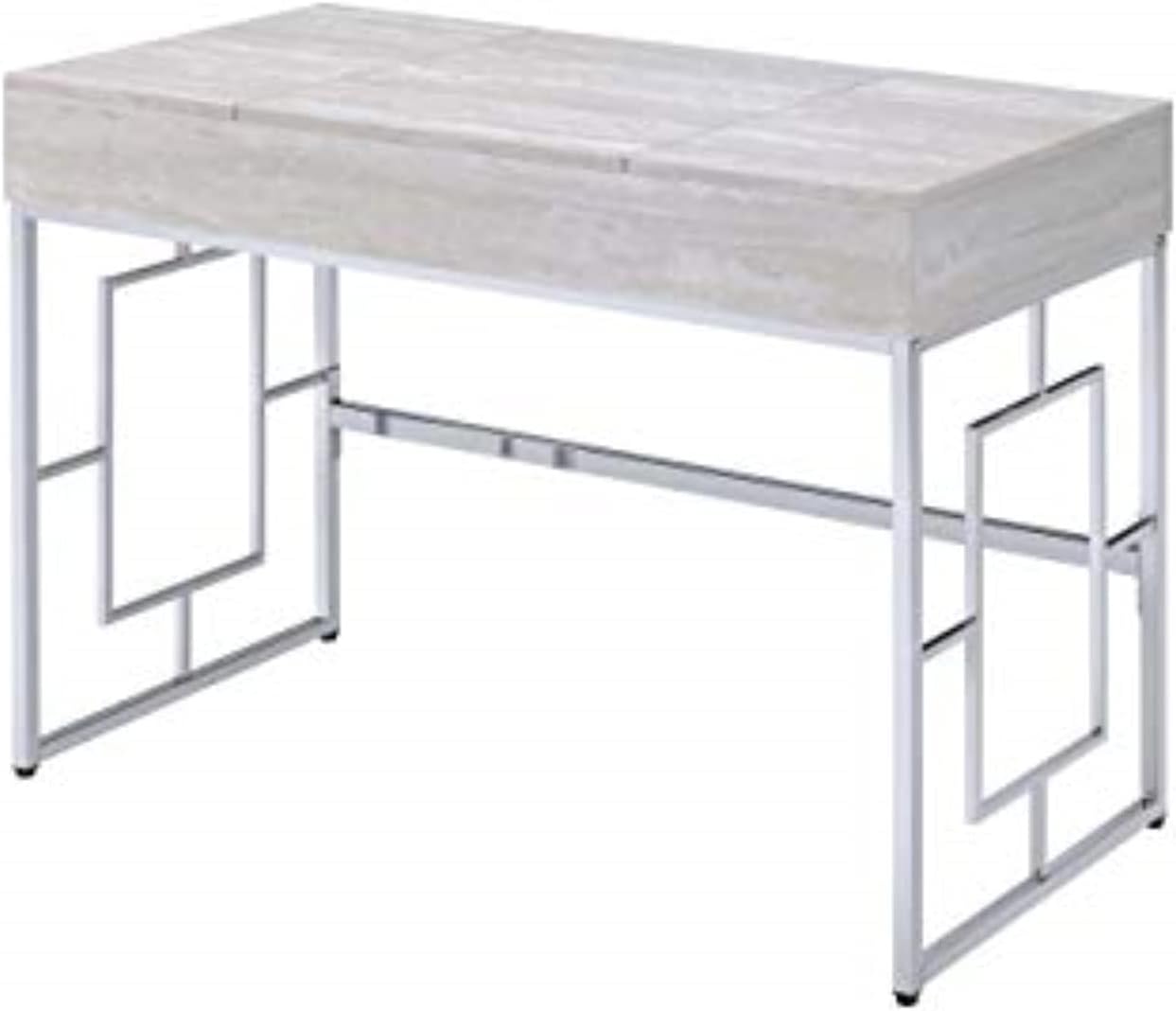 ACME Furniture AC-90317 Vanity Desk, Black Oak & Chrome