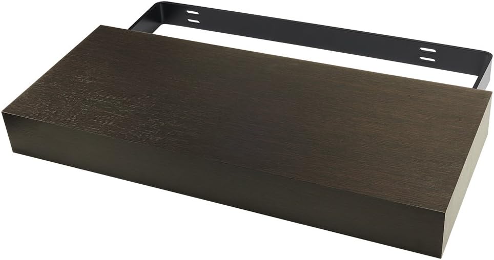 Federal Brace Designer Floating Shelf Proudly Made in America (Coffee, 24x10x3)