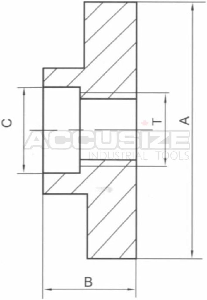 Accusize Industrial Tools 5'' by 1-1/2'' To 8 Semi Finished Threaded Back Plate for 5C Collet Chuck, 2600-5453 Pack of 2
