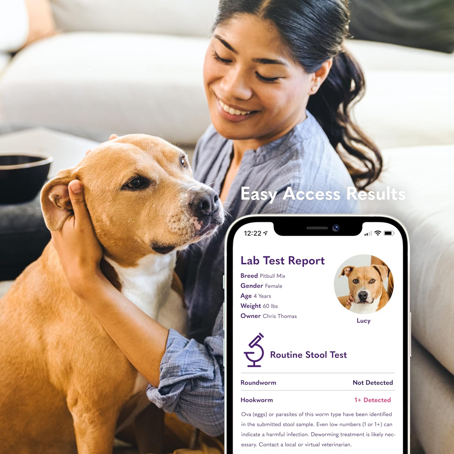 MySimplePetLab Routine Dog Stool Test Kit | Fast and Accurate Worms and Giardia Test for Dogs | Mail-in Stool Sample Kit Dog Health Test for Early Detection and Treatment of Intestinal Parasites