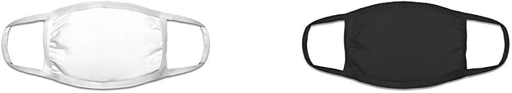 Fruit of the Loom Reusable Cotton Face Mask - Black & White - 50 Count Multipacks Pack of 2