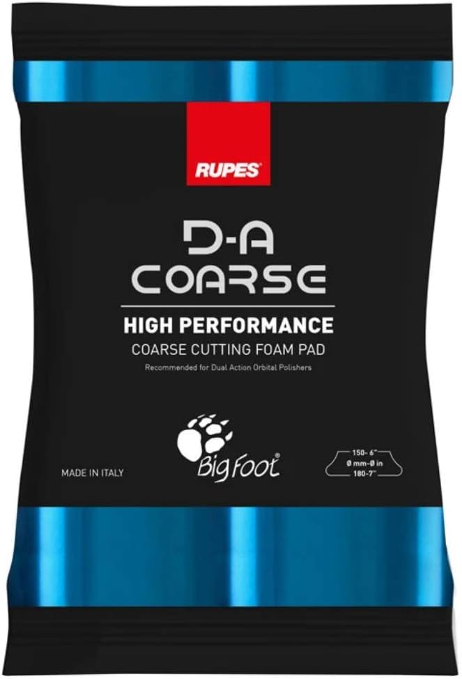 Detailer's Domain Rupes D-A Coarse Cutting Foam Pads - High Performance - Blue (5 Pack) (4 Inch)