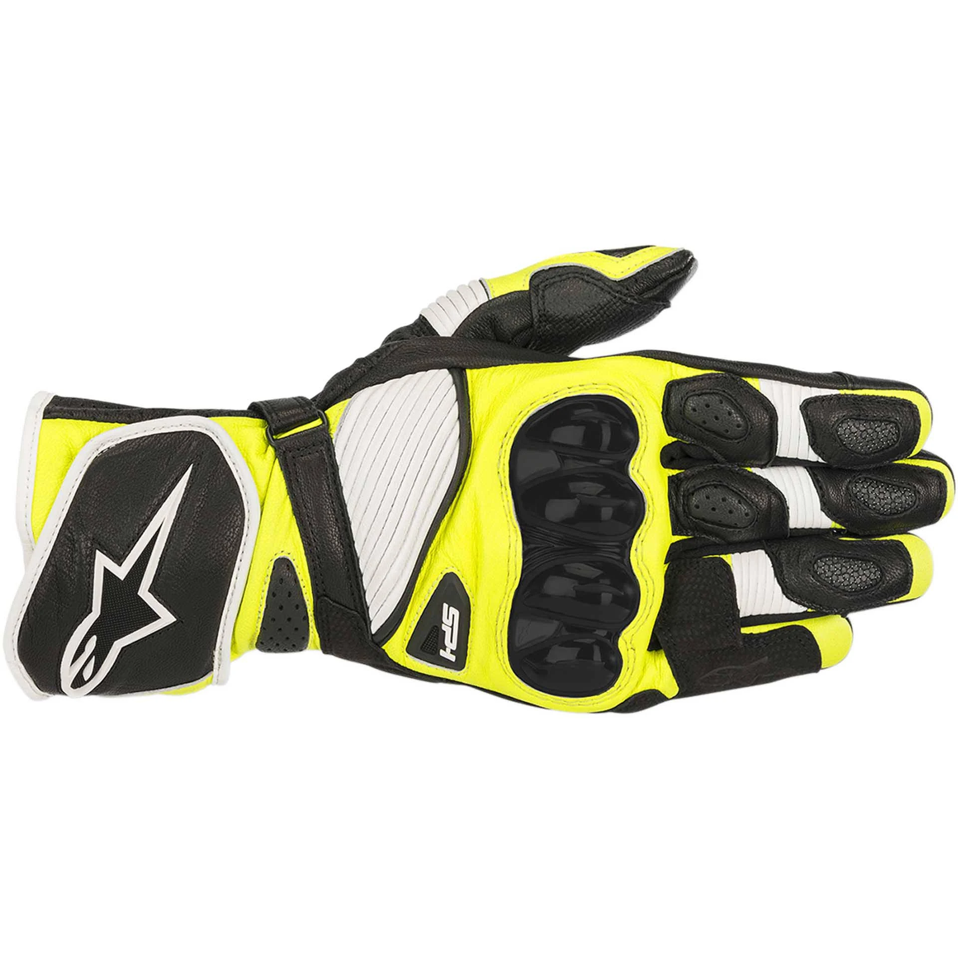 Alpinestars SP-1 V2 Motorcycle Gloves Medium / Black/White/Yellow