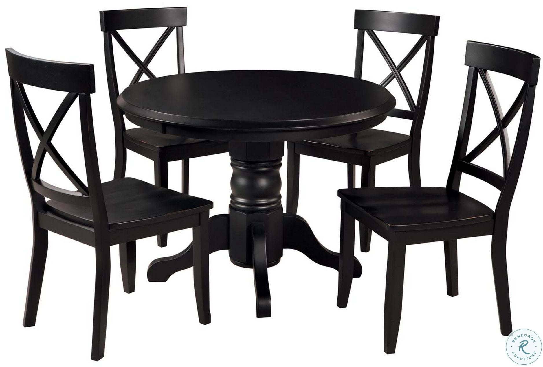 Home Styles Dining Chair in Black (Set of 2)