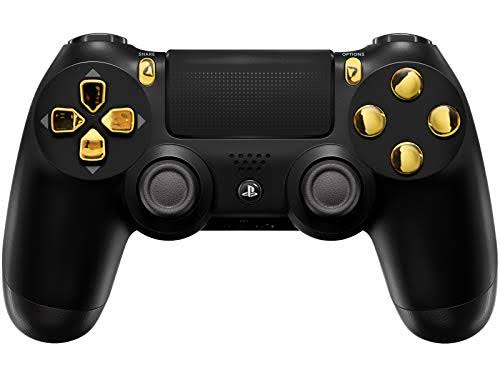Black/Gold Custom PS4 Pro Rapid Fire Custom Modded Controller 40 Mods for All Ma