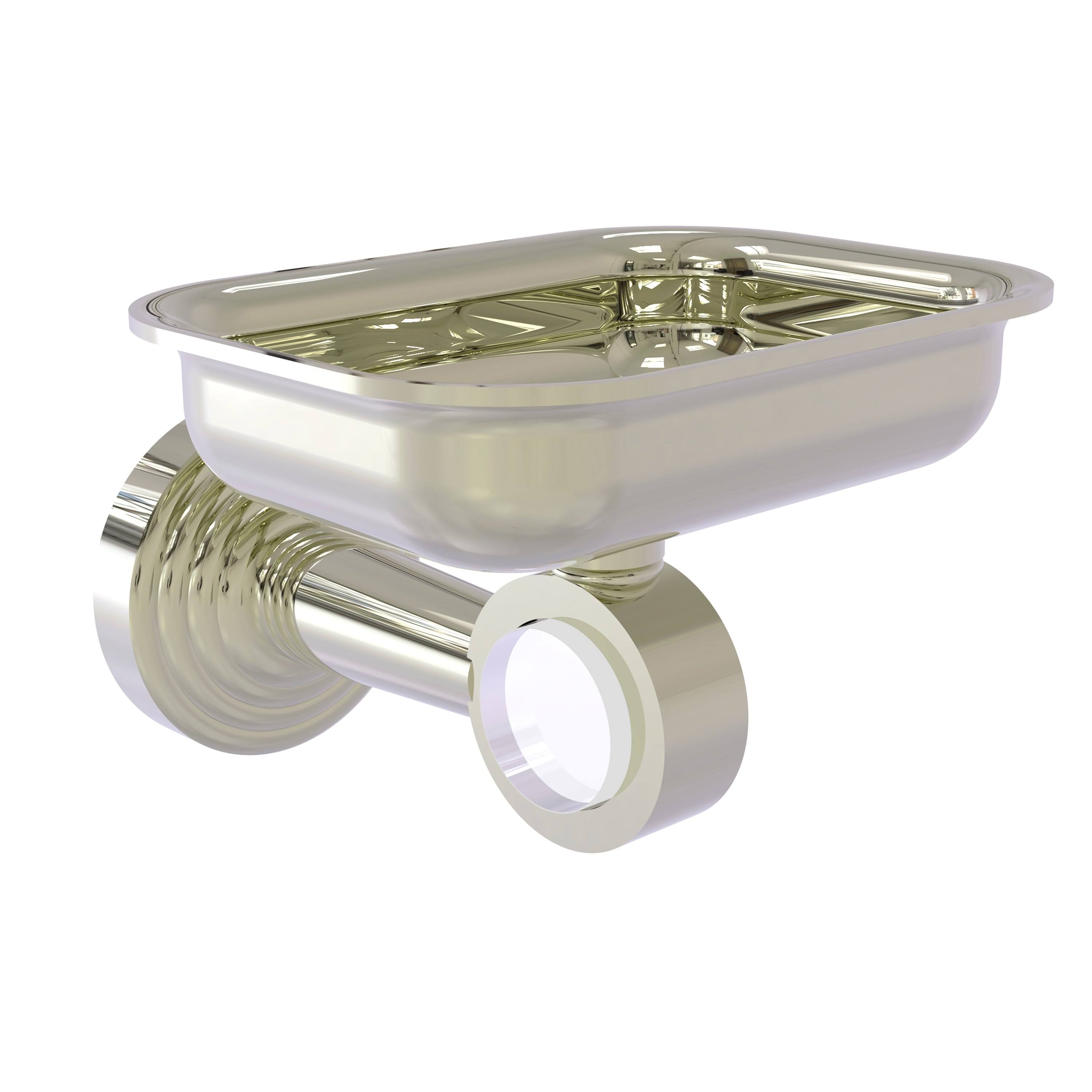 Allied Brass PB-32-PNI Pacific Beach Collection Wall Mounted Soap Dish Holder Polished Nickel