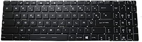 Laptop Colourful Backlit Keyboard for MSI GL65 GL65 9SFX 9SEX GL65 Leopard 10SDK 10SDR 10SCSK 10SCSR 10SCXK 10SFSK 10SCXR MS-16U7 MS-16U8 France FR Black RGB Backlit