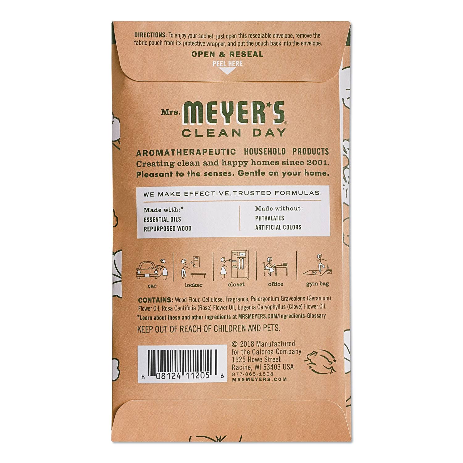 Clean Day Scent Sachets, Geranium, 0.05 lbs Sachet, 18-carton