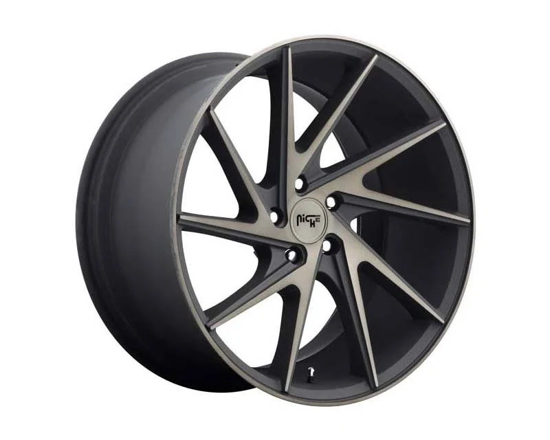 Niche M163 Invert Wheel 20x9 5x114.3 35mm Matte Black Machined Ring