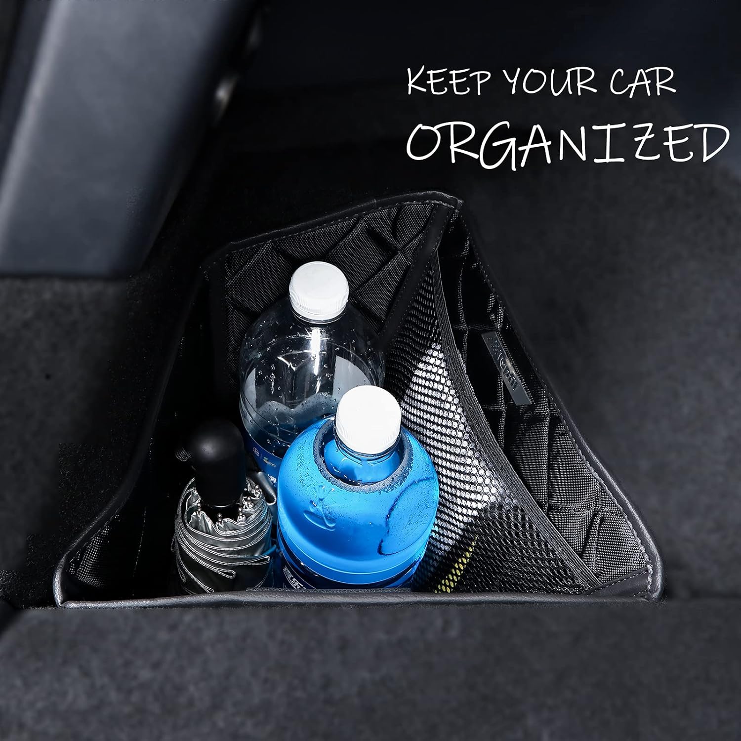 LMZX Tesla Model Y/3 Trunk Side Storage Organizer Bins Protector Pocket for Tesla Model Y 2020 2021 Model 3 2021 Accessories Pack of 2