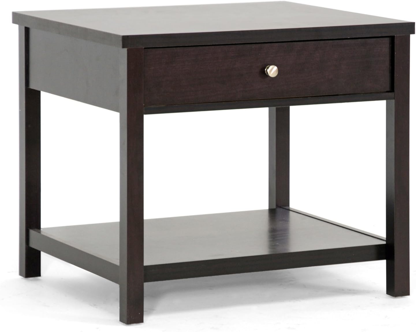 Baxton Studio Nashua Modern Accent Table and Nightstand, Brown