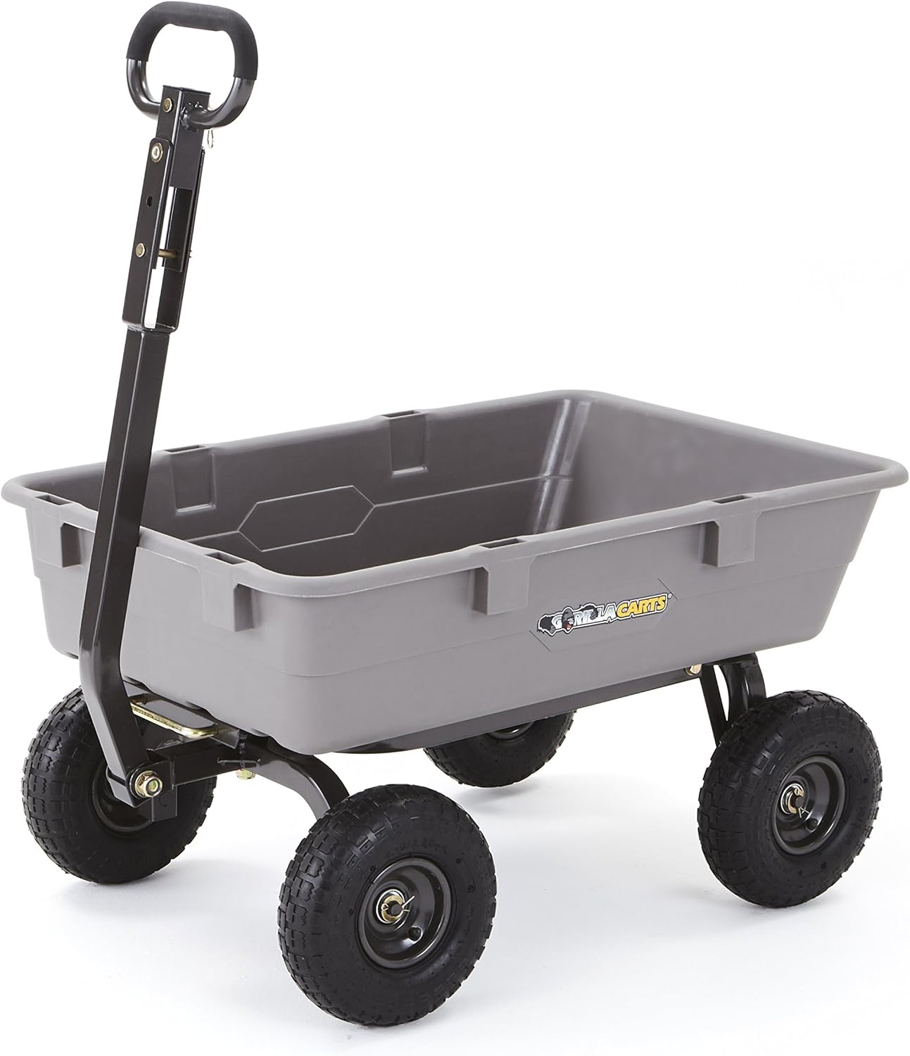 Gorilla Carts Poly Garden Dump Cart with Steel Frame and 10