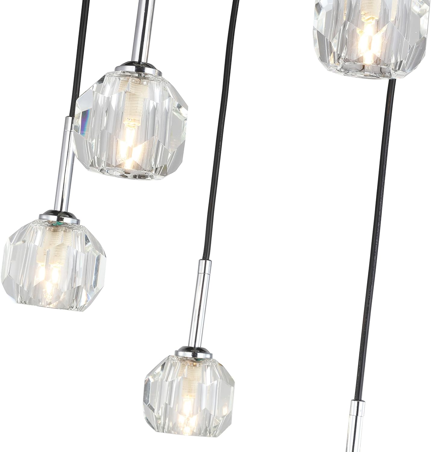 Woodbridge Lighting 16825CHR Faceted Mini-Pendant, Chrome