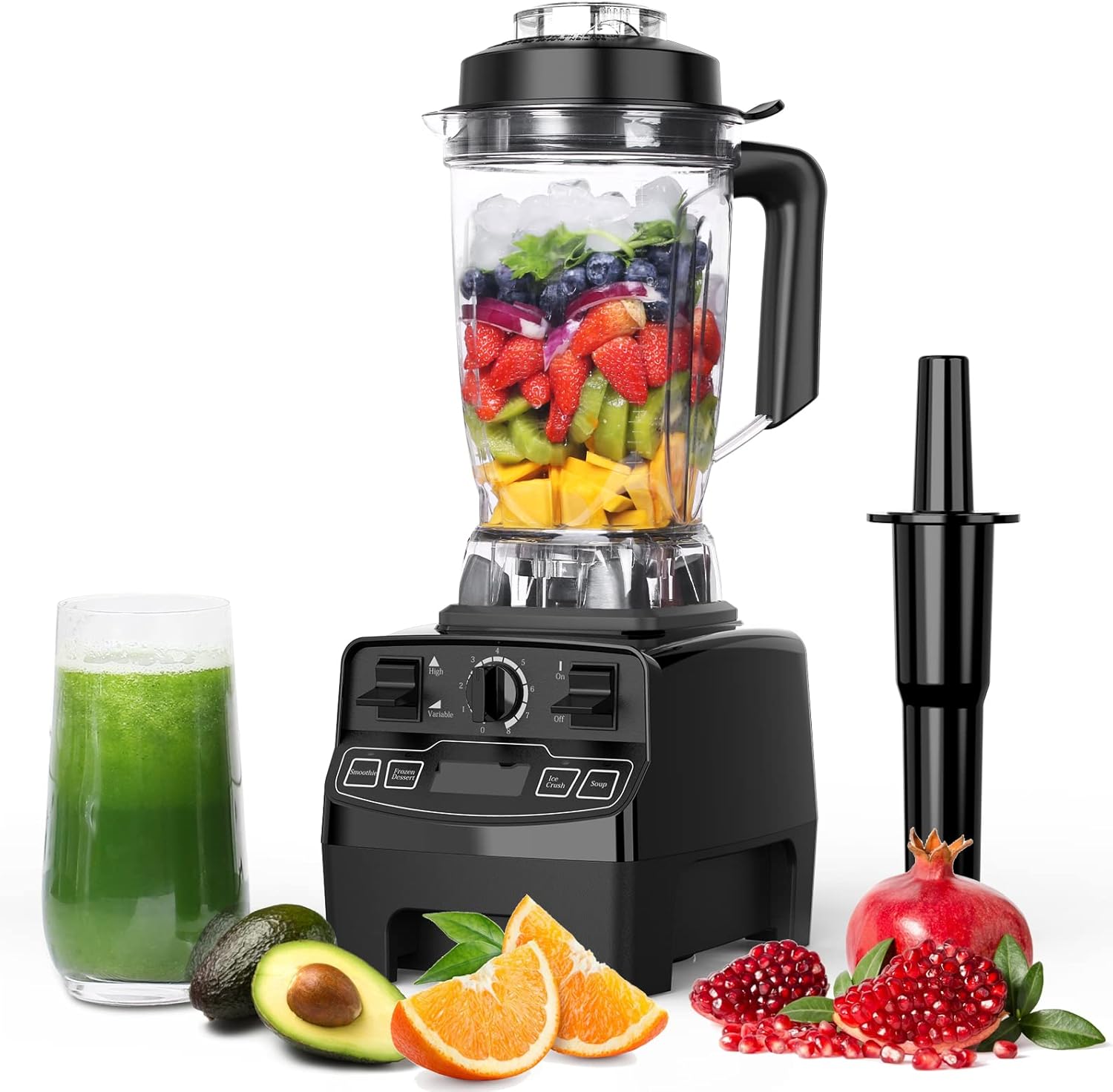 Blender for Kitchen, 1450 Watt Professional Countertop Power Blender for Shakes and Smoothies, Ice Crushing, Soups, Sauces, Self-Cleaning, 70 Oz Pack of 2