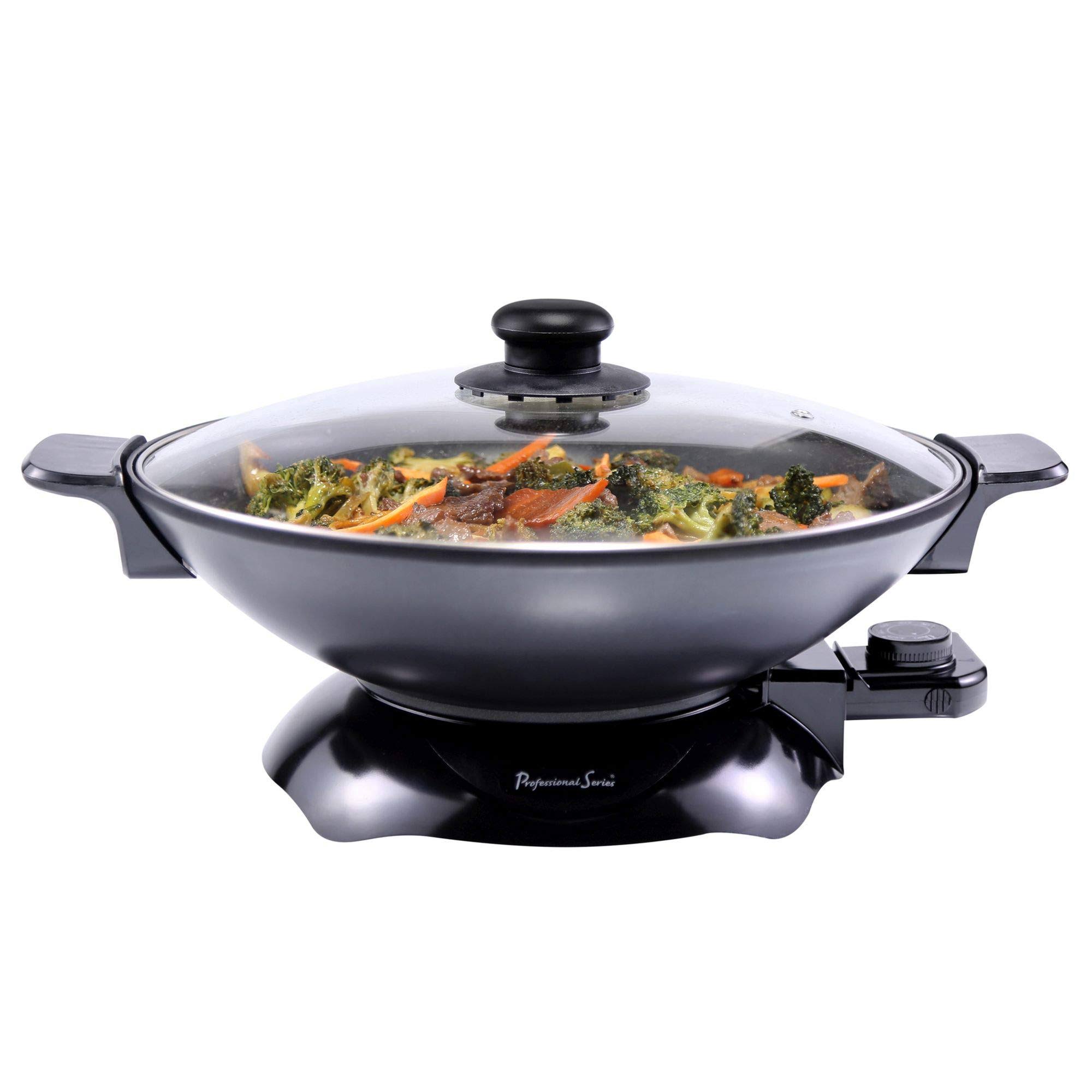 Continental Electric Ps-sk319 Chef Electric Wok, 4.5 Quart, Black