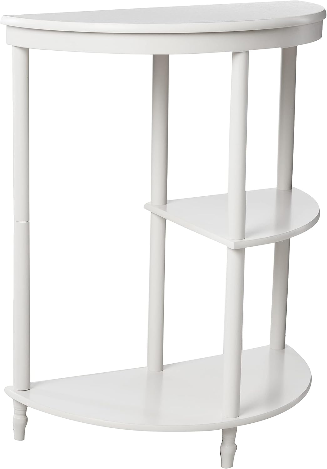 Frenchi Home Furnishing Half Moon Console Table, White Pack of 2