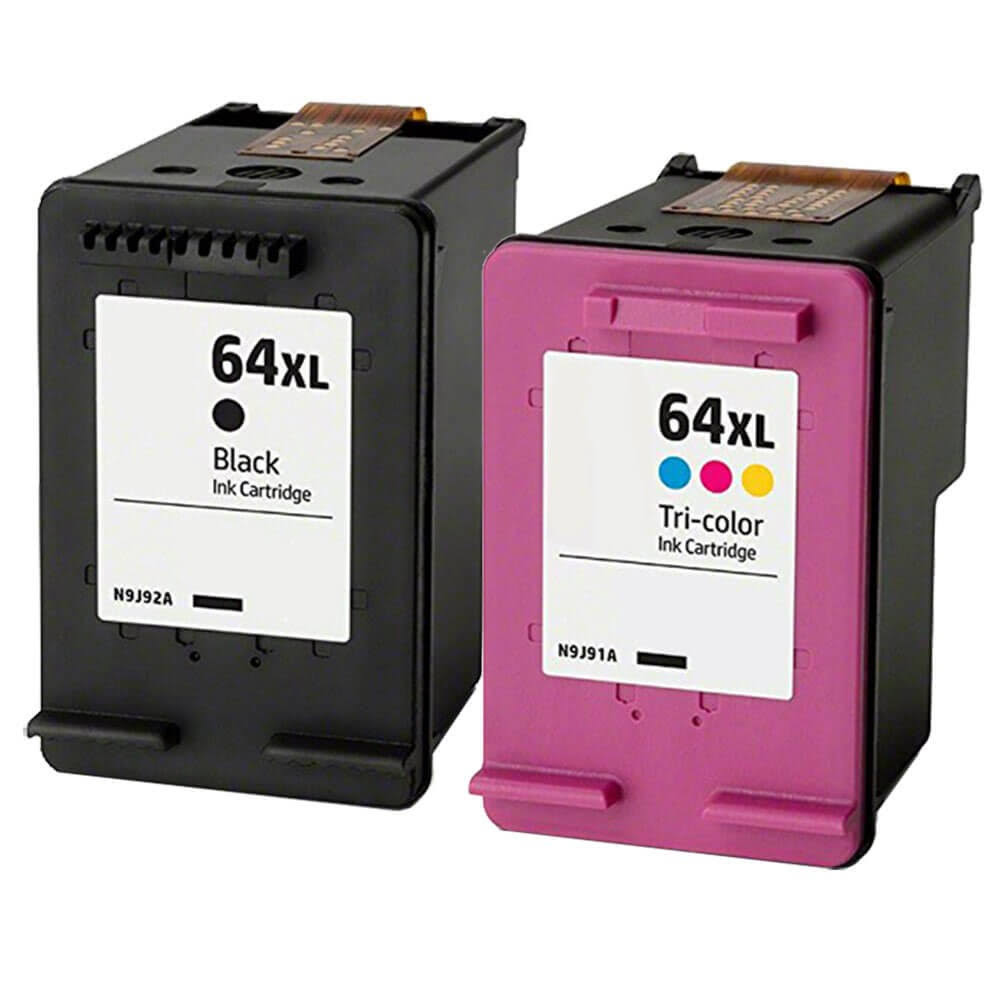 Compatible HP 64XL Ink Combo Pack 2 Cartridges