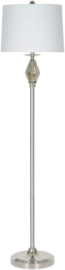 Amazon Brand &ndash; Ravenna Home Contemporary Metal Floor Lamp with Mercury Glass Accent, LED Bulb Included, 59