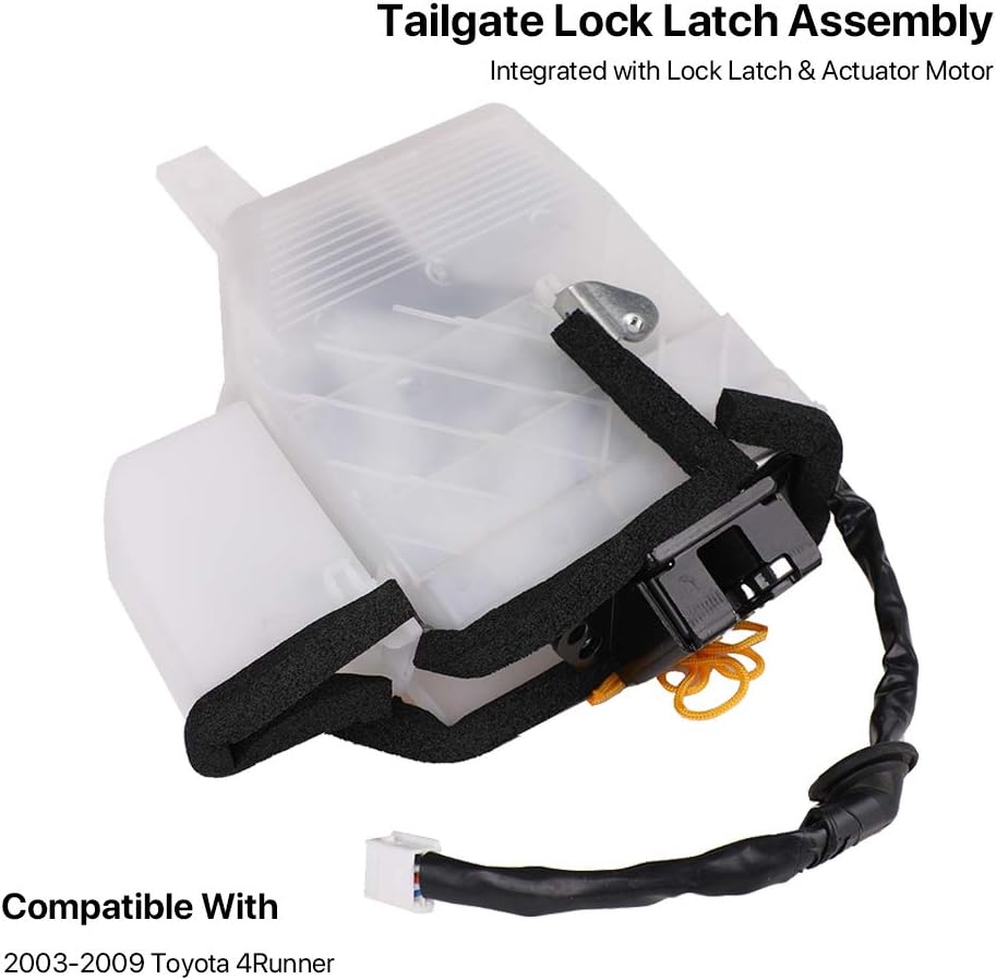 Tailgate Lock Latch Actuator Assembly - Compatible with 2003-2009 Toyota 4Runner - Replace 69110-35090 69110-35062 69110-35060 - Rear Liftgate Door Lock Motor & Latch