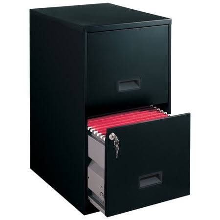 Smart Solutions 2-Drawer Black Smart Steel File Cabinet