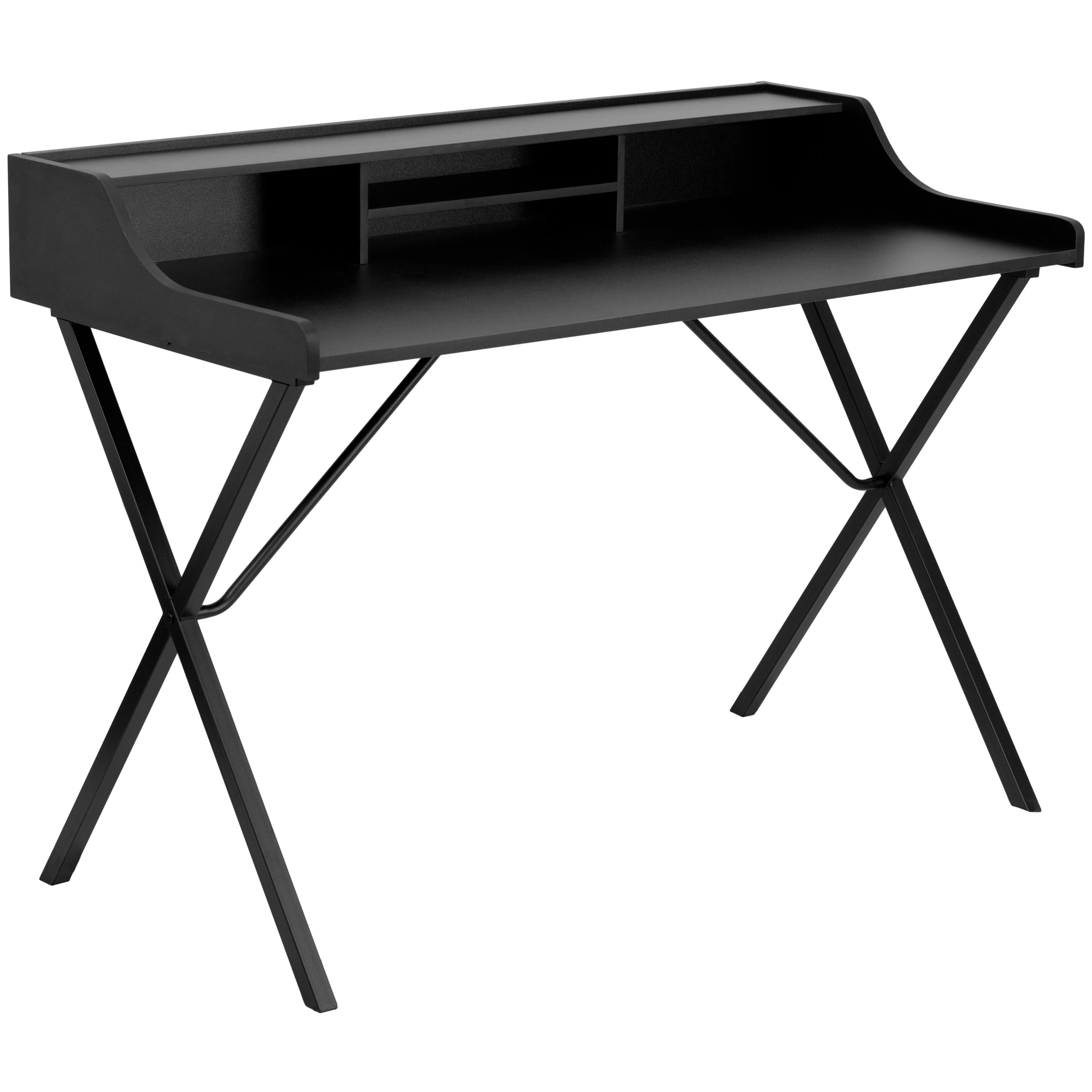 Flash Furniture Computer Desk with Top Shelf, Black